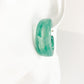 vintage translucent green acrylic hoop EARRINGS costume jewelry 1.25" diameter