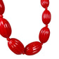 vintage 31" red strand of beads NECKLACE beaded costume jewelry