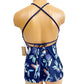 Patagonia parrots Glassy Dawn blue Tankini swim TOP women's XS new $89 swimwear