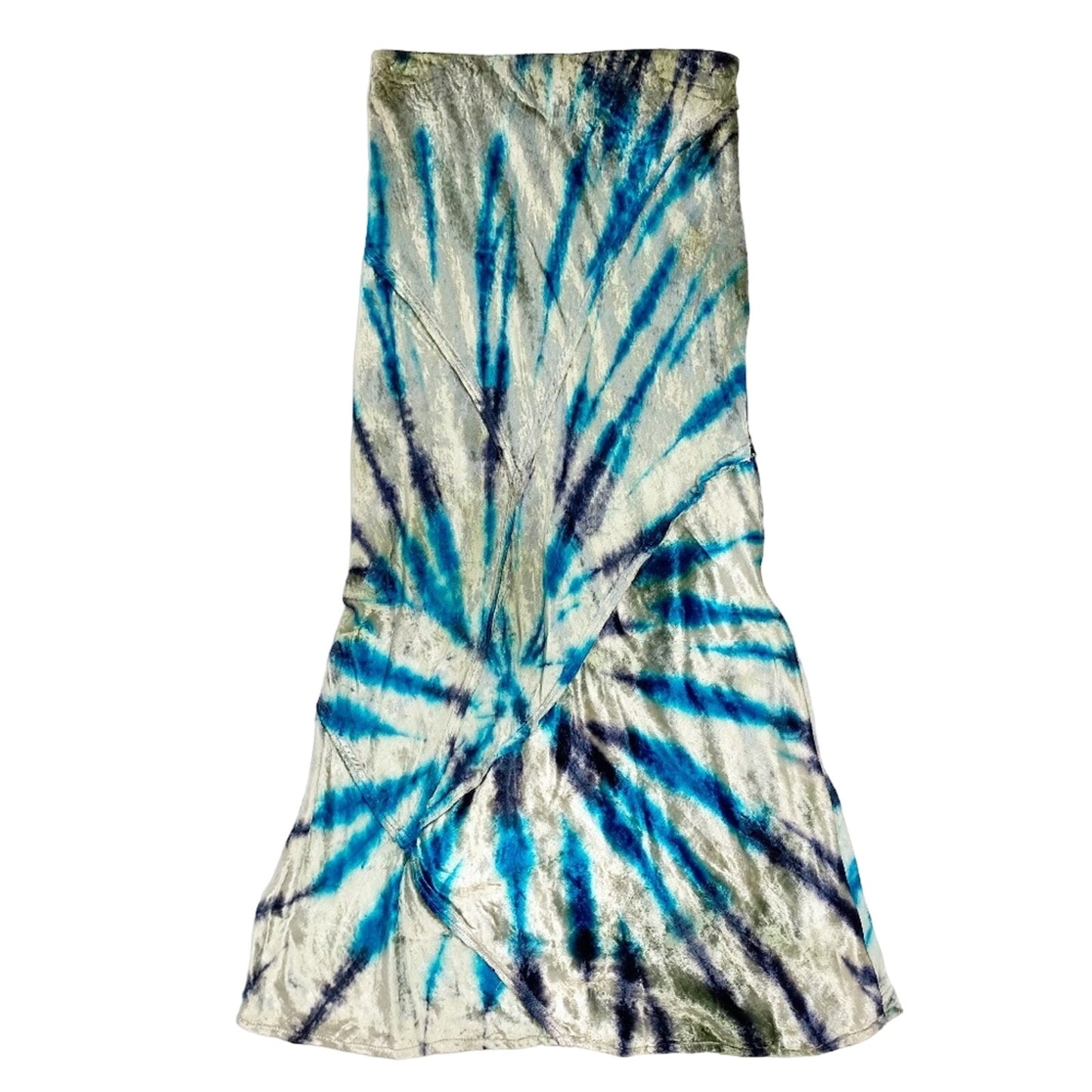 Free People blue gray Bali Serious Swagger tie dye velvet SKIRT new $128 size XS