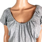 Gianni Bini heather gray scoop neck TOP pullover blouse women's XS extra small