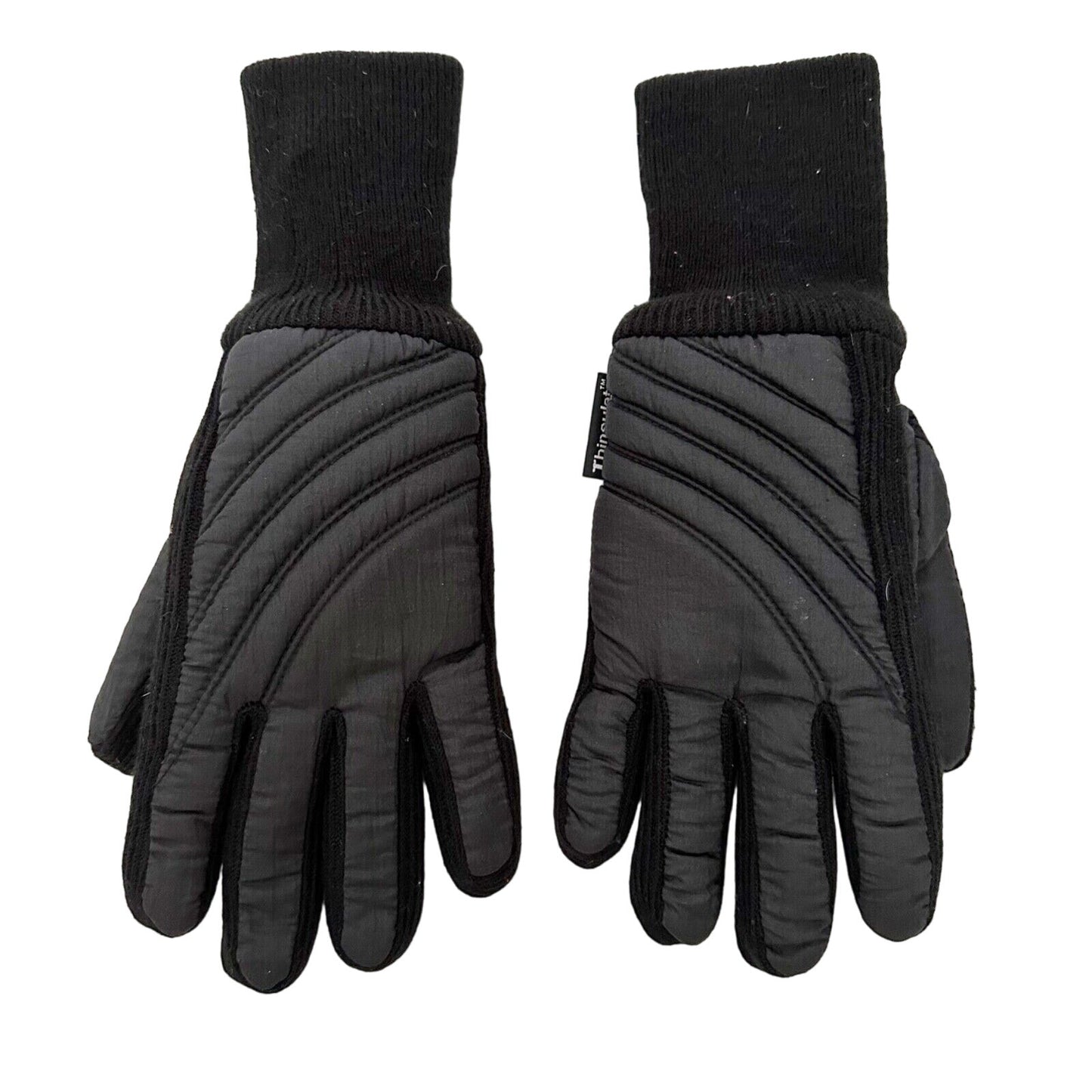 womens Thinsulate black Thermal Insulation GLOVES size M / L cold weather gear