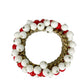 beaded red & white stretch BRACELET vintage costume jewelry Made in Japan