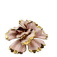 vintage pink & gold flower BROOCH metal floral jewelry pin