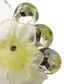 vintage clear acrylic & rhinestones flower BROOCH floral jewelry pin