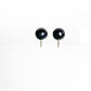 vintage West Germany faux black gemstone screwback clip EARRINGS costume jewelry