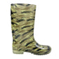 Stuart Weitzman green camo camouflage rubber BOOTS shoes size XL (10) mid-calf