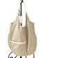 Christopher Kon natural linen & white Tote Bag daily carryall purse handbag NEW