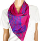 triangular Paisley print burgundy blue purple green Scarf neck wrap