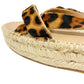 MADEWELL leopard Asymmetrical Espadrille calf hair Sandals shoes 8.5 M new $138