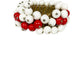 beaded red & white stretch BRACELET vintage costume jewelry Made in Japan