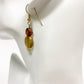 dark & light brown beaded dangle EARRINGS fashion jewelry