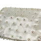 vintage white sequins beaded K. Gimbel small evening Clutch Bag purse Hong Kong