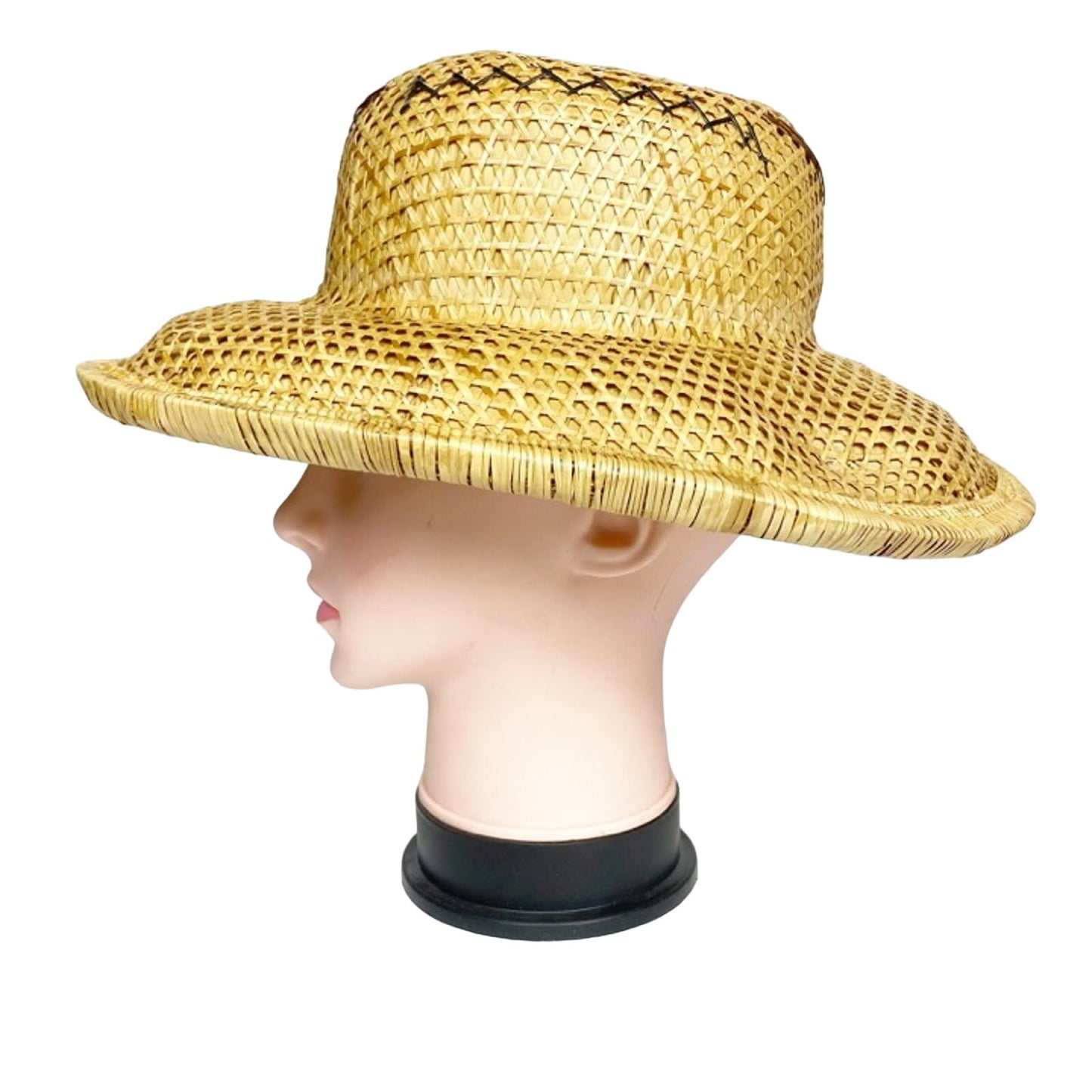 vintage woven cane plant Safari Hat size SMALL women's headwear