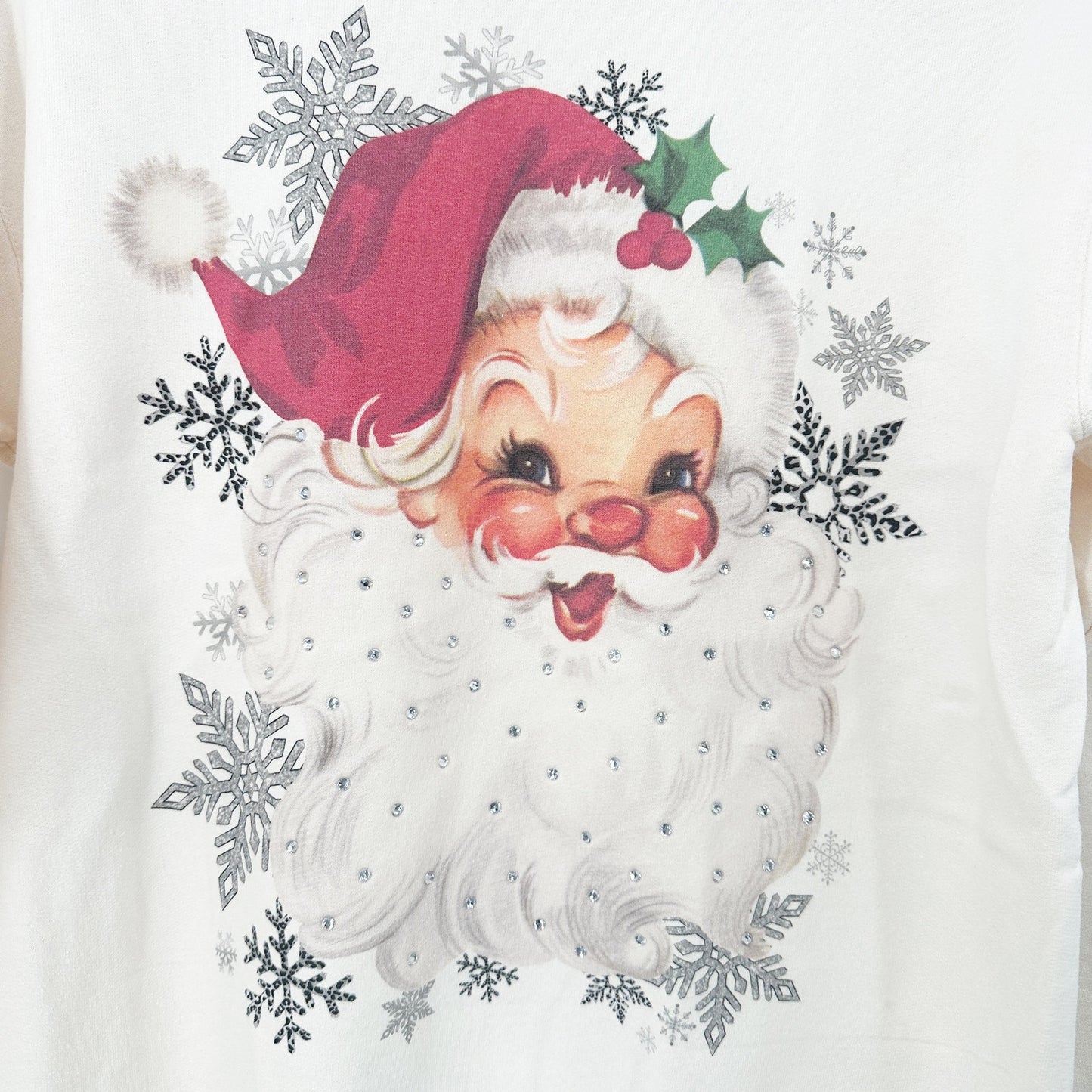 Vintage Santa Rhinestone sweatshirt top | S, M, L, XL, 2XL