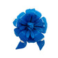 vintage enamel blue & white metal flower BROOCH floral jewelry pin