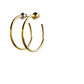 vintage Napier gold hoop EARRINGS medium size 1.25" diameter jewelry