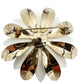 vintage Sarah Coventry white & gold flower BROOCH floral jewelry pin