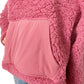 ZELLA pink mauve Cassie Sherpa Hoodie pullover top size LARGE new $69 outerwear