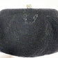 vintage black beaded Evening Chain Clutch Bag handbag purse made in Japan