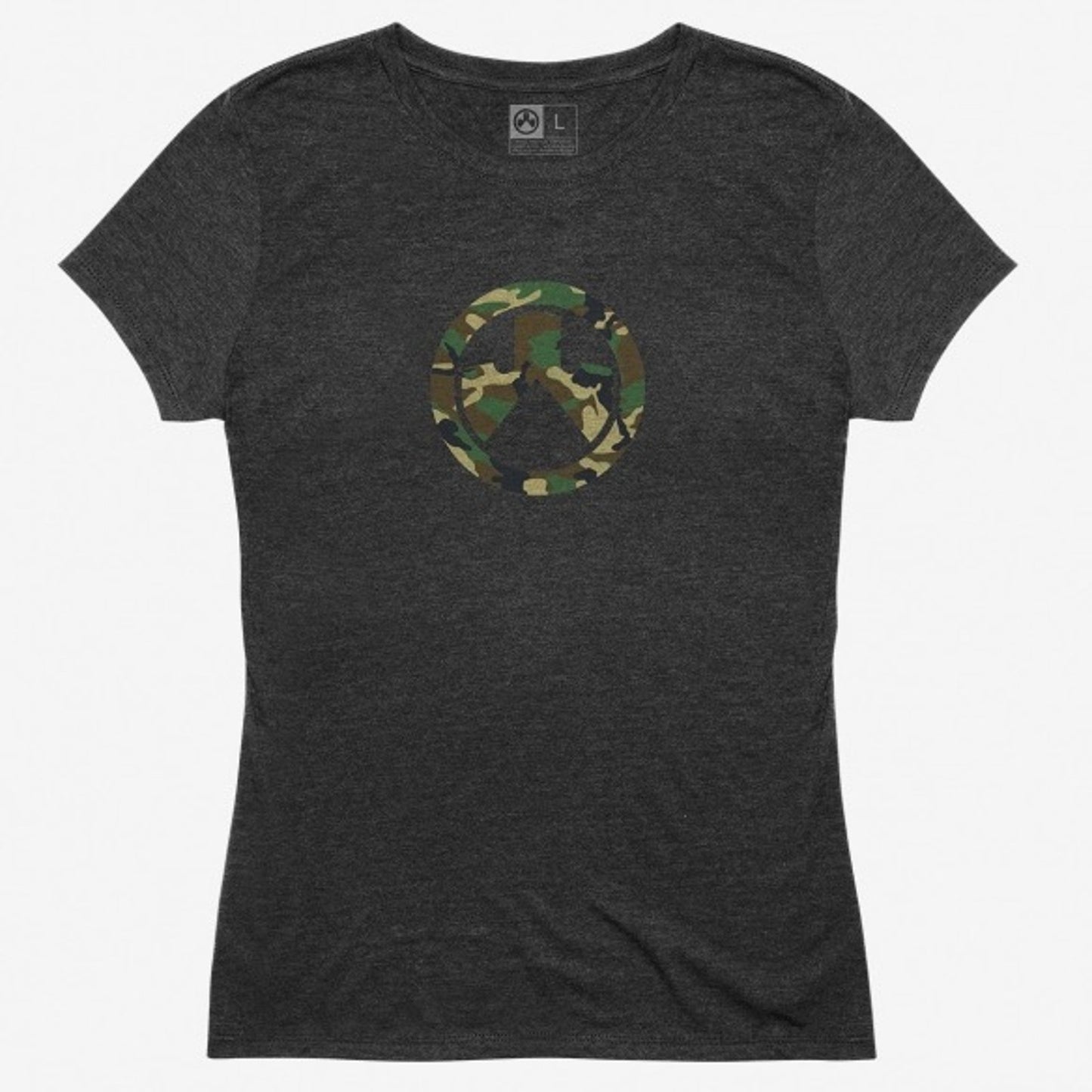 womens MAGPUL charcoal heather Woodland Camo Icon t-shirt M medium MAG1171-011