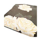 black with white roses PVC zipper POUCH multi use bag 8.5" x 8.5" marked F + C