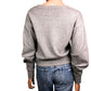 Socialite gray SWEATSHIRT ruched sleeves TOP women's S small casual pullover