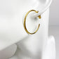 vintage Napier gold hoop EARRINGS medium size 1.25" diameter jewelry