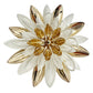 vintage Sarah Coventry white & gold flower BROOCH floral jewelry pin