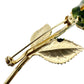 vintage long stem yellow flower BROOCH floral jewelry pin