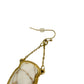 brown & gold tone marble-like drop dangle EARRINGS fashion jewelry