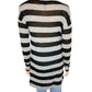 BCBGMaxAzria gray & black striped lightweight sweater tunic TOP women's S small