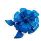 vintage enamel blue & white metal flower BROOCH floral jewelry pin