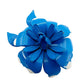 vintage enamel blue & white metal flower BROOCH floral jewelry pin