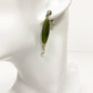 olive green & clear beaded dangle EARRINGS fashion jewelry