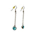 faux turquoise gemstone & silver chain dangle EARRINGS