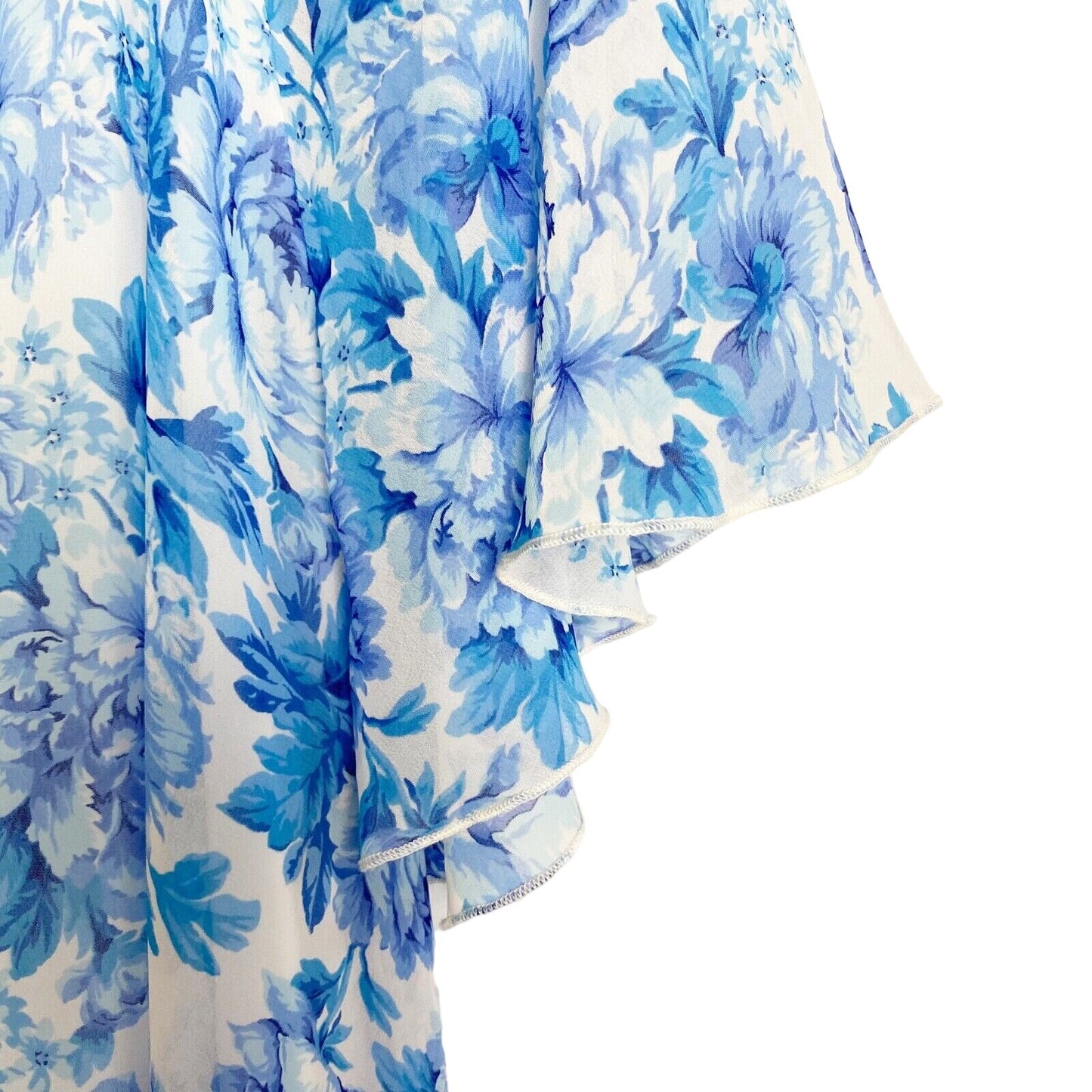 Show Me Your Mumu blue & white floral TOP tunic blouse women's S small