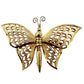 vintage gold tone metal butterfly BROOCH moveable wings jewelry pin