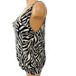 Josephine Chaus black & natural zebra print sleeveless TOP sweater tank M medium