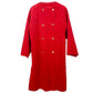 full length red suede-like Straight COAT size L / XL vintage apparel