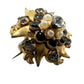 vintage black gold pearls rhinestones BROOCH small jewelry pin