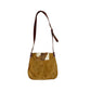 Claudia Firenze genuine leather suede brown & tan HANDBAG purse cowhide Italy