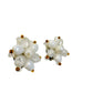 vintage Bead Cluster clip-on EARRINGS costume jewelry West Germany white beads