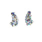 vintage iridescent rhinestone clip-on EARRINGS costume jewelry