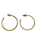 vintage Napier gold hoop EARRINGS medium size 1.25" diameter jewelry