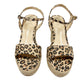 Vince Camuto Marybell Natural Leopard print Platform Wedge Sandal shoes 6.5 new