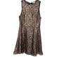 Gianni Bini metallic gold lace & black evening cocktail DRESS size SMALL new $69