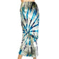 Free People blue gray Bali Serious Swagger tie dye velvet SKIRT new $128 size XS