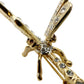 vintage gold & rhinestones dragonfly BROOCH jewelry pin wings move on springs