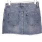 We The Free People blue denim Zip It Up mini short SKIRT size 28 new $60